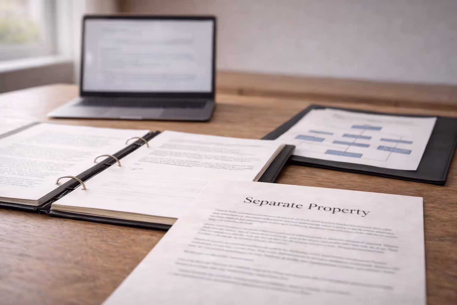 Business documents and company files prepared as part of prenuptial asset protection