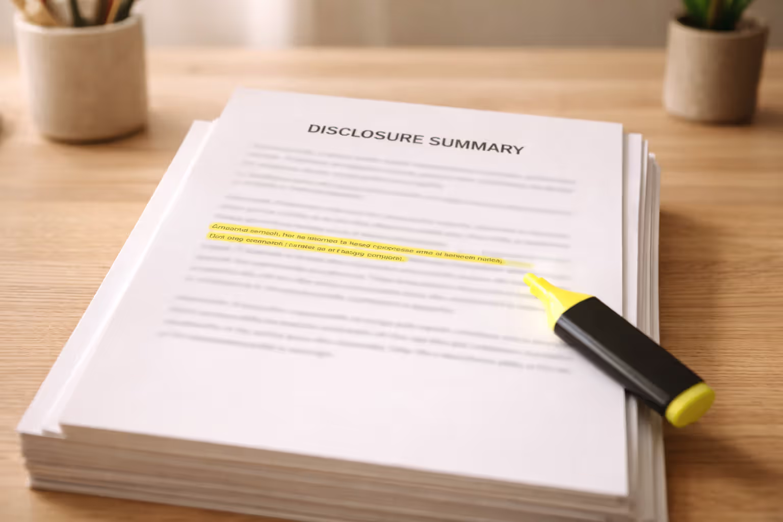 Material facts must be communicated clearly—not buried.