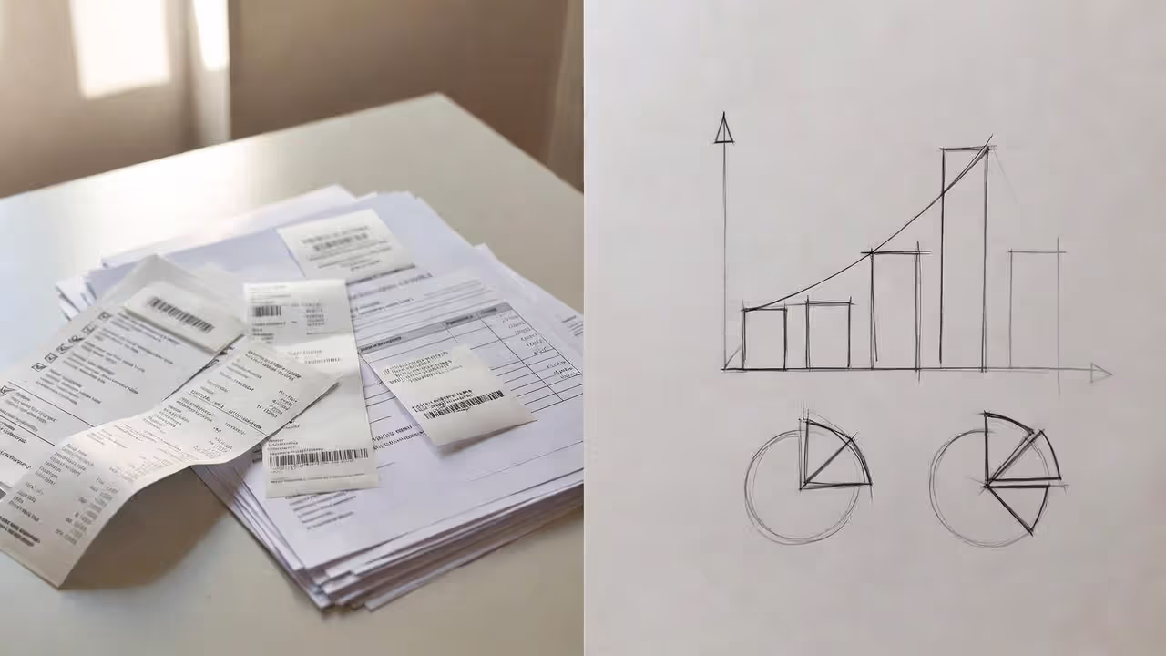Realistic editorial 16:9 photo of a deposit/return concept: an envelope with cash partially visible, a payment receipt with all text blurred, and an arrow diagram made from simple shapes on a sticky note (no words); neutral palette, soft daylight, no logos.